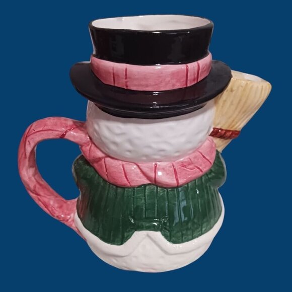 Ceramic Christmas Snowman Pitcher Festive Holiday Tableware Vintage Design - Picture 3 of 11